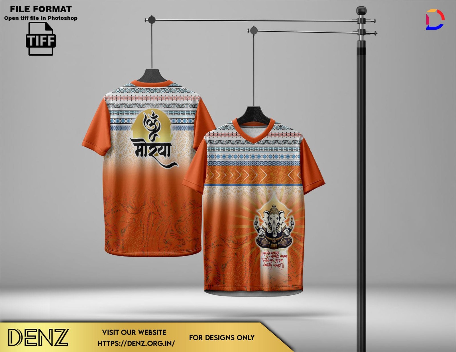 festival ganesh tshirt design mockup