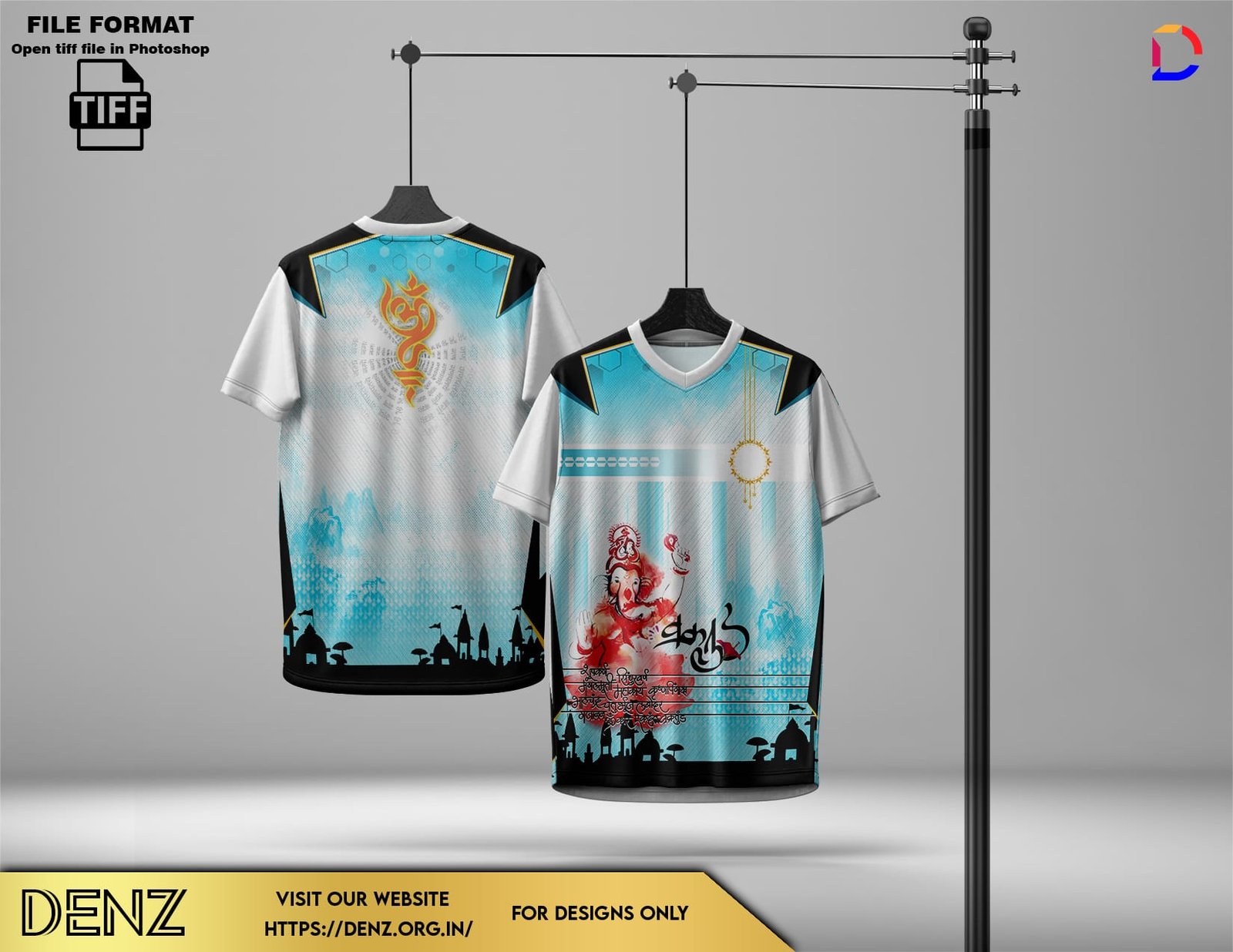 festival ganesh tshirt design mockup