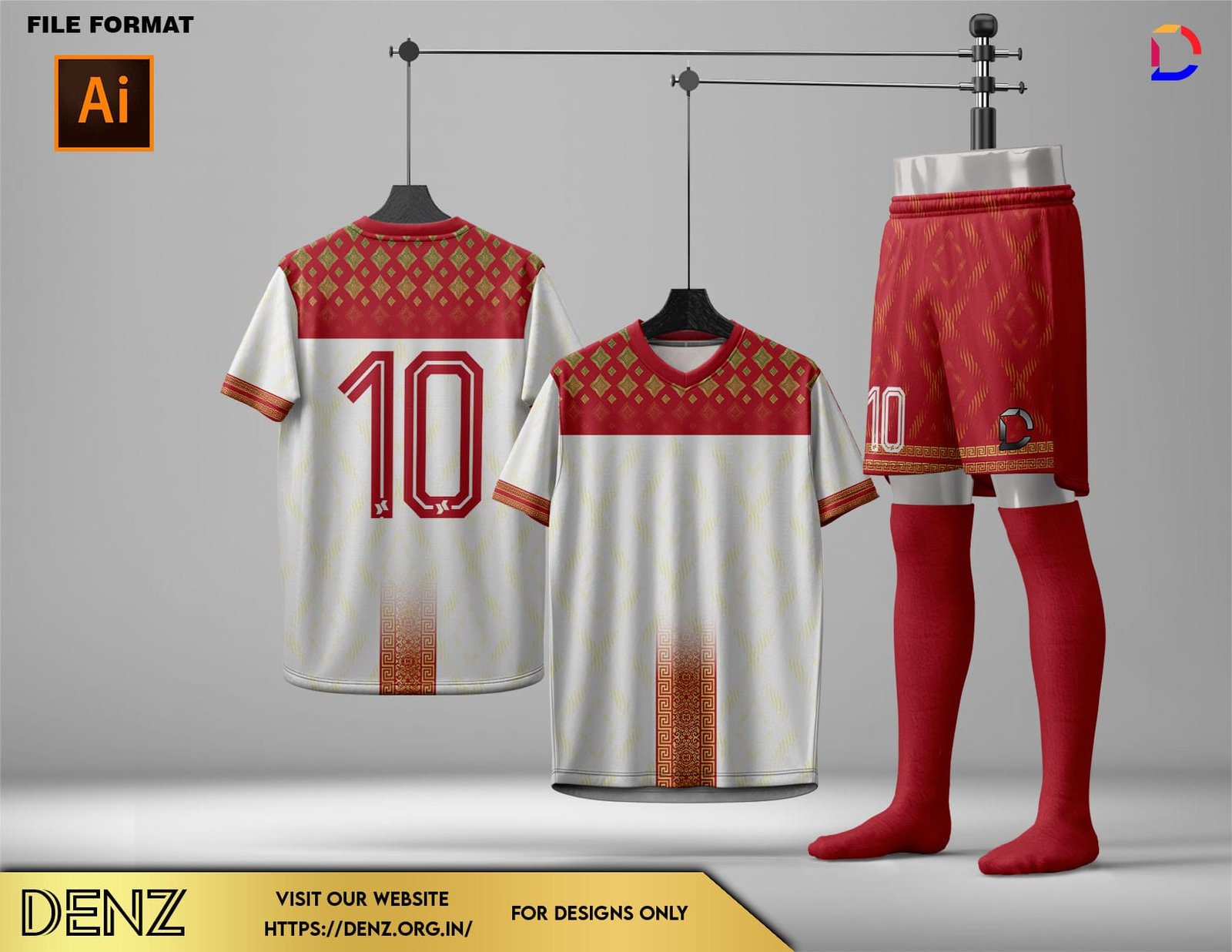 Soccer jersey design mockup