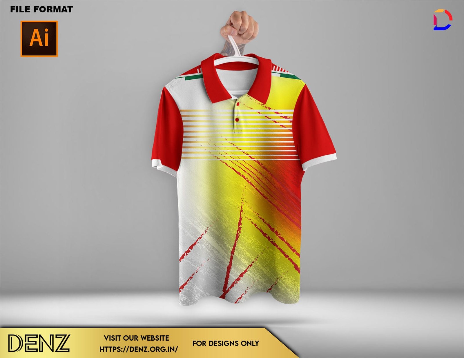 Sports jersey design mockup
