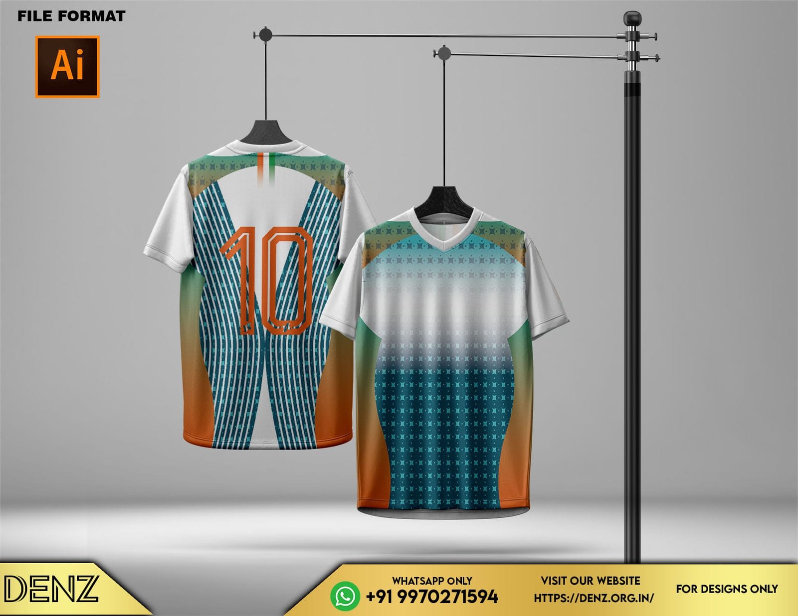 sports jersey design mockup