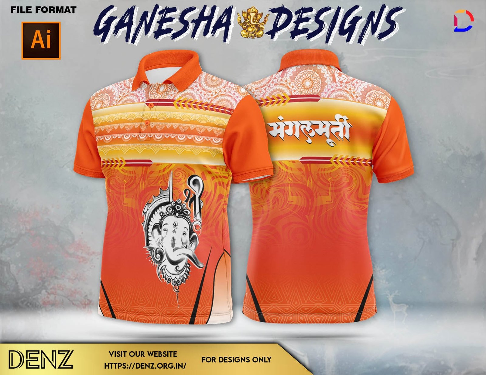 Ganesha Festival Tshirt Design