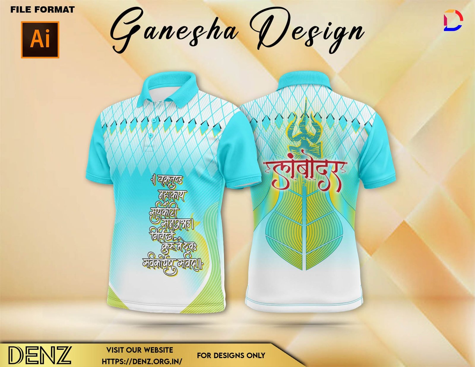 Ganesha Festival Tshirt Design Mockup